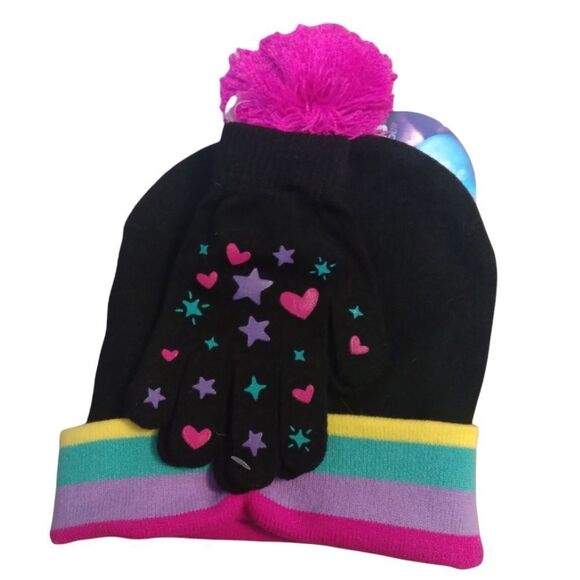 Trolls Poppy Hat & Glove Set (children's size) NWT - Picture 2 of 6